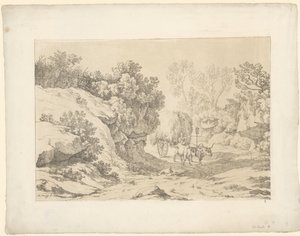 Carro de heno en el camino Tentamina Lithographica (título de la serie) Paisajes italianos (título de la serie)