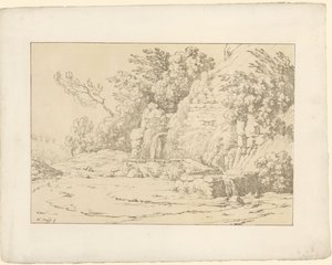 Rocas con cuencas Tentamina Lithographica (título de la serie) Paisajes italianos (título de la serie)