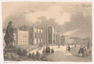 Vista del Willemshof en Willemspark hacia 1849 de Hendrik Wilhelmus Last