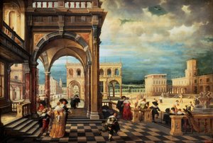 Palacio italiano, 1623 de Hendrik the Younger Steenwyck
