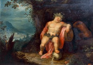 Baco dormido (óleo sobre lienzo)