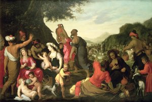 Los israelitas en el desierto de Hendrik van the Elder Balen