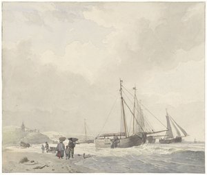 Vista de la playa cerca de Scheveningen