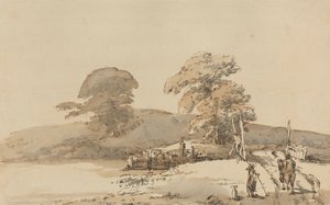 Paisaje con puente de Heneage Finch fourth Earl of Aylesford