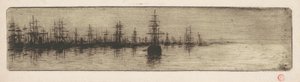 Barcos altos en un puerto de Henri-Charles Guérard
