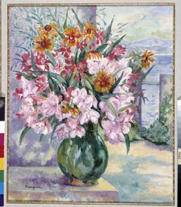 Jarrón de flores en terraza frente al mar 1941 (pintura)