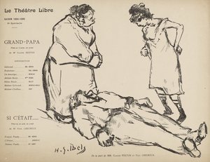Programa para la producción del Théâtre Libre de Grand Papa y Si l