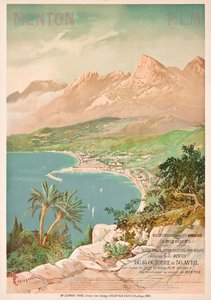 Póster publicitario de Menton, Francia de Henri Garnier Tanconville