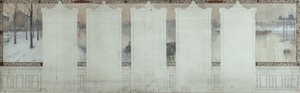 Boceto para el Ayuntamiento de Asnières: Invierno. El Sena en Asnières, hacia 1900 (óleo sobre tinta sobre lienzo)