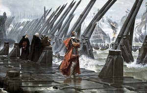 Cardenal Richelieu en el malecón de La Rochelle