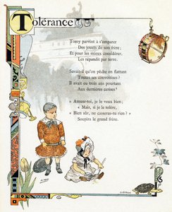 Ilustración para "Alfabeto de buenos ejemplos", c.1890 (grabado) de Henri (1858 1924) Gray