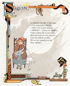 Ilustración para "Alfabeto de buenos ejemplos", c.1890 (grabado) de Henri (1858 1924) Gray
