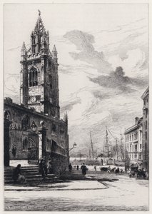 Iglesia de San Nicolás, Liverpool (aguafuerte) de Henri (after) Toussaint