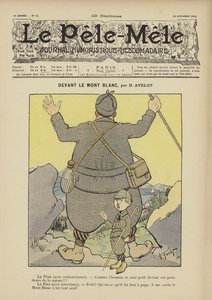 Frente al Mont Blanc. Ilustración para Le Pele-Mele, 1902