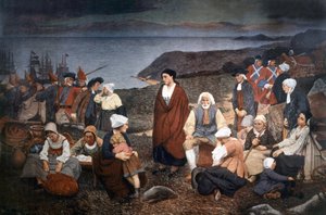 Dispersión de los acadianos en 1755, c.1900 (pintura)