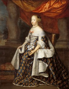 Retrato de María Teresa de España 1638-1683 como Reina de Francia de Henri Beaubrun