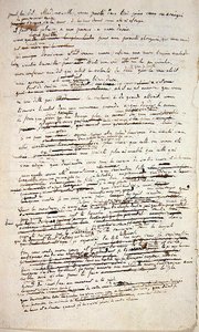 Una página del manuscrito original de 
