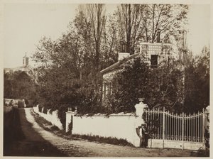 Street in Louveciennes, c.1869 (impresión a la albúmina a partir de negativo de cristal) de Henri Bevan