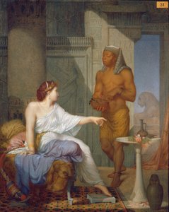 Cleopatra y su esclava (óleo sobre lienzo) de Henri Blaise Francois Dejussieu