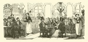 El camarero de la cafetería
