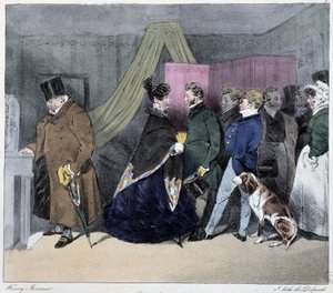Indiscreción - en "Esquisses parisiennes" por Henri Monnier, ed. Delpech, París de Henri Bonaventure Monnier