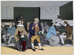 Una hora: visitas, degustación de almuerzos, invitaciones a cenar - en "Administrative Mores" de Henri Monnier de Henri Bonaventure Monnier
