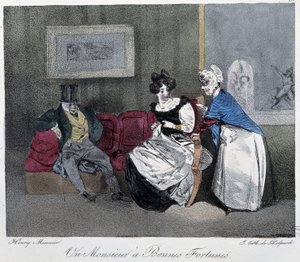 Un señor con buena fortuna - en "Esquisses parisiennes" por Henri Monnier, ed. Delpech, París