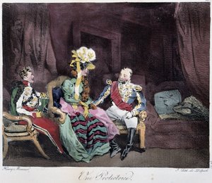 Una protectora - en “Esbozos parisinos” de Henri Monnier, ed. Delpech, París