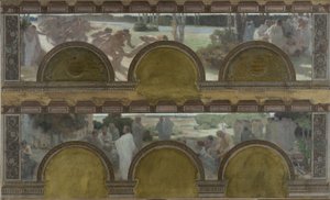 Boceto para el salón de la entrada norte del Hôtel de Ville de París: Ejercicio físico, ejercicio intelectual