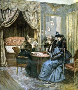 Los jugadores de cartas - del cuadro de H. Cain, en "Le Petite Journal" de Henri Cain