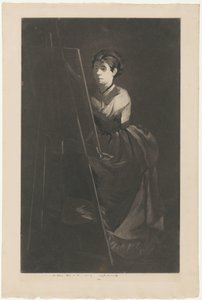 Retrato de Eva Gonzalès delante de un caballete