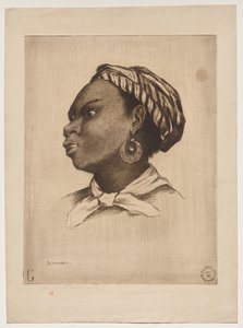 Una mujer africana, según Eva Gonzalès de Henri Charles Guérard