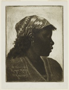 Cabeza de negra, c.1888 de Henri Charles Guérard