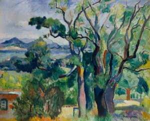 La bahía de Saint-Tropez de Henri Charles Manguin