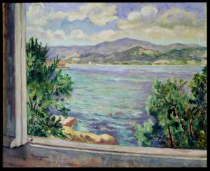 El golfo de St. Tropez desde el Oustalet de Henri Charles Manguin