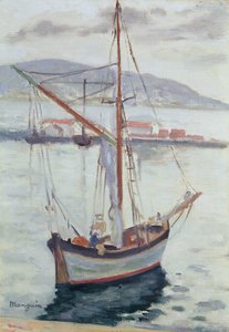 Yates en Saint Tropez (óleo sobre lienzo)