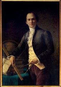 Retrato del astrónomo Jean Baptiste (Jean-Baptiste) Joseph Delambre (1749-1822) - Pintura de Henri Coroenne (1822-1909) - París, Musee De l
