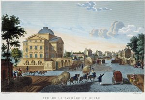 La barrière du Roule, ca. 1820 - en “Vues de Paris” por Courvoisier