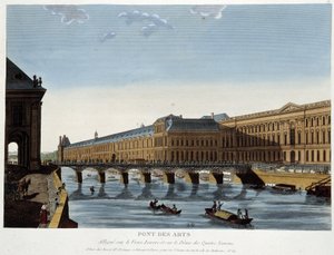 Le Pont des Arts et le vieux Louvre - en “Paris par Courvoisier”