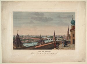 Vista de Moscú desde el balcón del Palacio Imperial de Henri Courvoisier Voisin