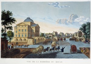 Vista de la Barrera du Roule - en "View of Paris, circa 1810: Les Barriers de Paris" de Courvoisier