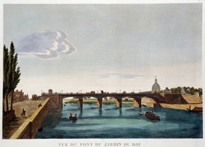 Vista del Puente del Jardín del Rey (Puente de Austerlitz) - París por Courvoisier de Henri Courvoisier Voisin