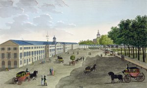 Vista de la nueva galería del Museo de Historia Natural en el Jardin des Plantes en París, grabado por Claude Fortier (1775-1835) (grabado en color)