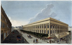 Vista de la nueva Bolsa y el Tribunal de Comercio - en “Vues de Paris” por Courvoisier de Henri Courvoisier Voisin