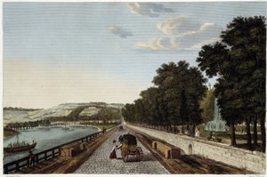 Vista de la terraza del Parc St Cloud - en "Vues de Paris" de Henri Courvoisier Voisin