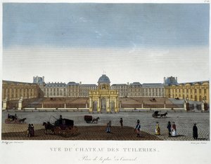 Vista del Chateau des Tuileries - en “Vues de Paris” por Courvoisier de Henri Courvoisier Voisin