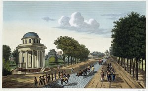 Vista del jardín de Monceau - en "Vues de Paris" de Courvoisier de Henri Courvoisier Voisin