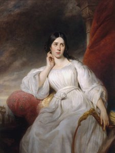 Retrato de la cantante de ópera Maria Malibran-Garcia 1808-1836, como Desdémona, 1830