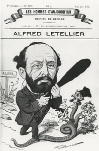 Caricatura de Alfred Letellier, de 