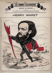 Caricatura de Henri (Henry) Maret (1837-1917) periodista y político inglés - de 